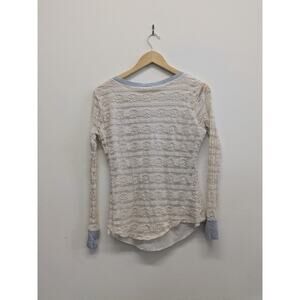 Self‎ Esteem lace Henley top size Large feminine y2k